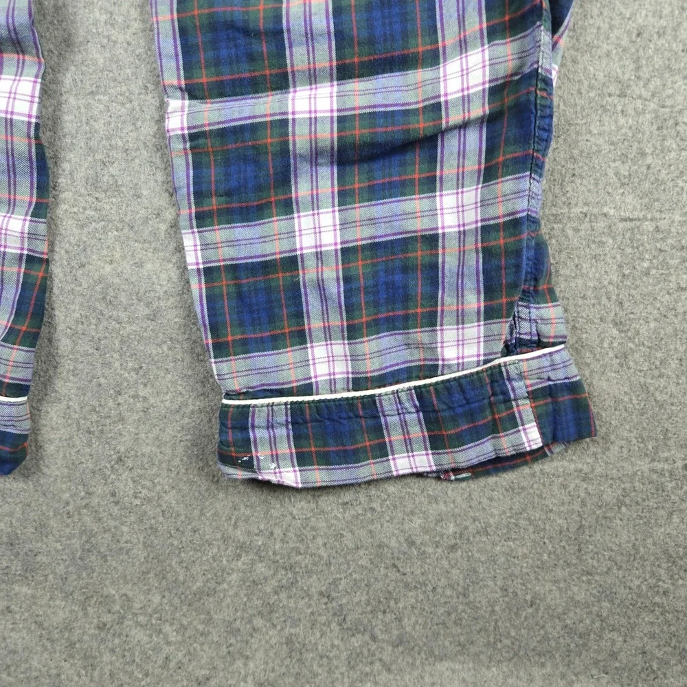 J. Crew Pajama Pants Womens Medium Blue Plaid Flannel Lounge Sleepwear Bottoms